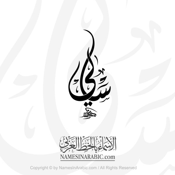 Sali Name In Arabic Diwani Calligraphy